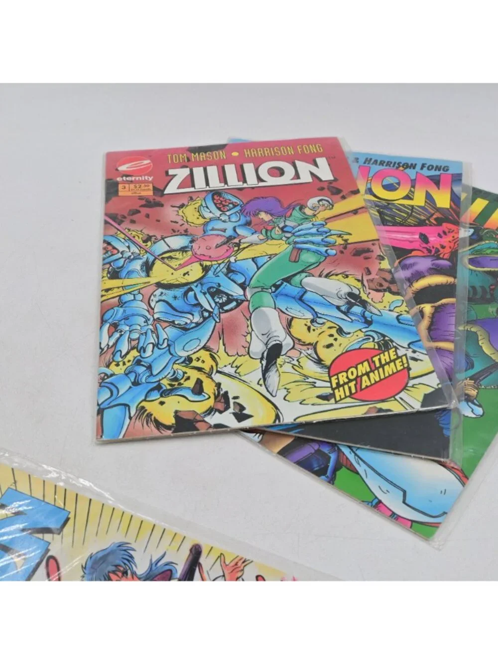 Eternity Comics Zillion #1-4 Complete Series Set 1993 Anime Manga Harrison Fong